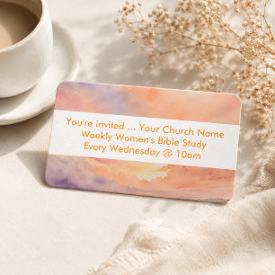 You're Invited Women's Bible Study Abstract Sky Business Card