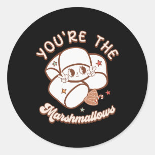 You're Marshmallow To My Hot Cocoa Christmas Coupl Classic Round Sticker