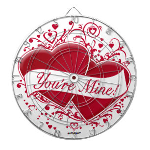 You're Mine! Red Hearts Dartboard