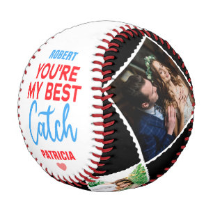 You're My Best Catch 4 Photo Mr & Mrs Couple Names Baseball