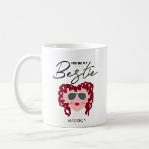 You're My Bestie Funny Best Friend Heart Name Coffee Mug