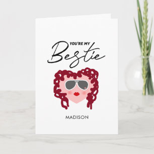 You're My Bestie Funny Friendship Personalised Card