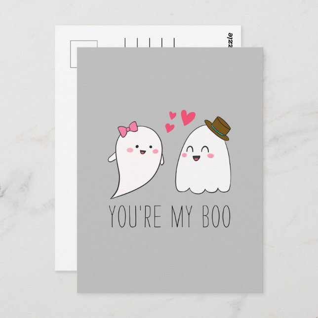 You're my Boo Halloween Kawaii Ghost Cute  Postcard (Front/Back)