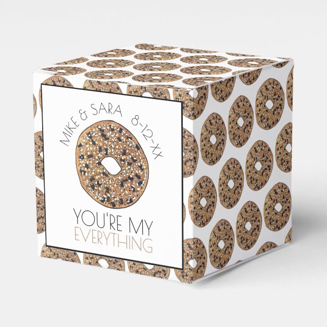 You're My Everything Bagel Foodie Wedding Favour Favour Box (Front Side)