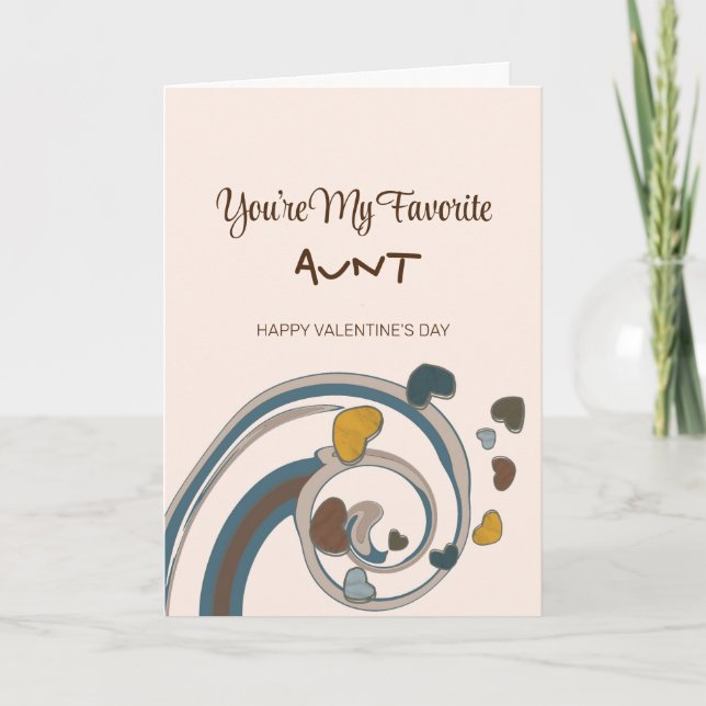 You're My Favourite Aunt Valentine's Day Holiday Card (Front)