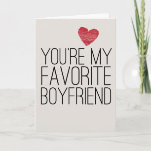 You're My Favourite Boyfriend Funny Love Card