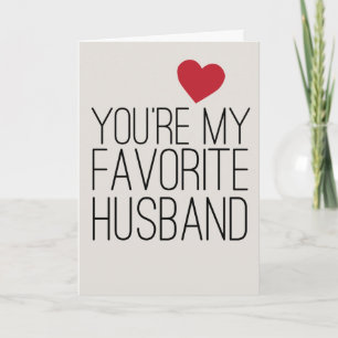 You're My Favourite Husband Funny Love Card