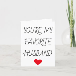 You're My Favourite Husband Funny Valentine's Day Thank You Card