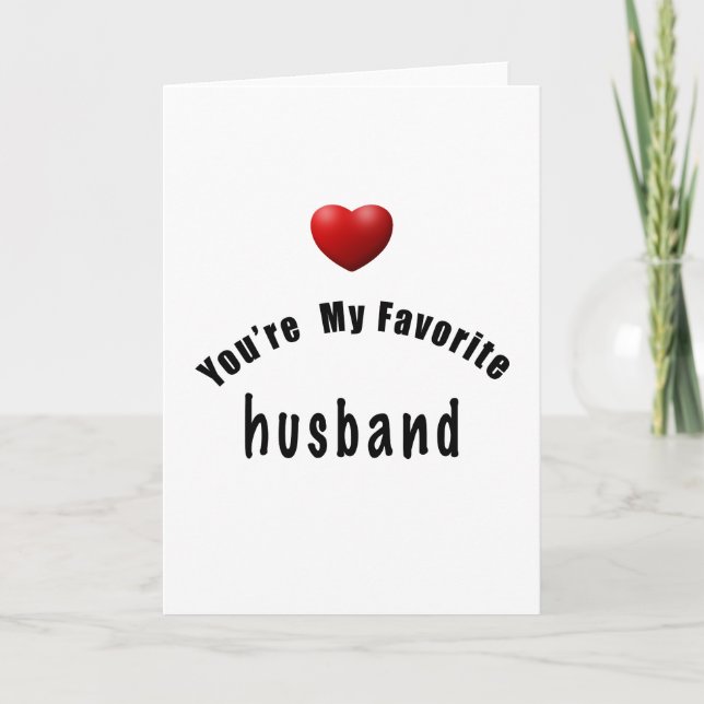 Youre My Favourite Husband Thank You Card (Front)