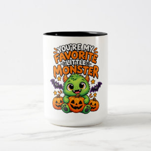 You're My Favourite Little Monster - Cute Hallowee Two-Tone Coffee Mug