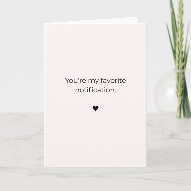 You're My Favourite Notification Card (Front)