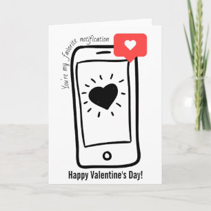 You're My Favourite Notification Valentine's Day Card