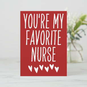 You're My Favourite Nurse Funny Valentine's Day Holiday Card