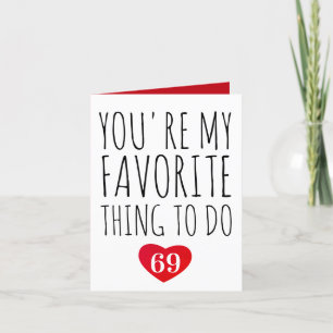 You're My Favourite Thing To Do Funny Naughty Vday Thank You Card