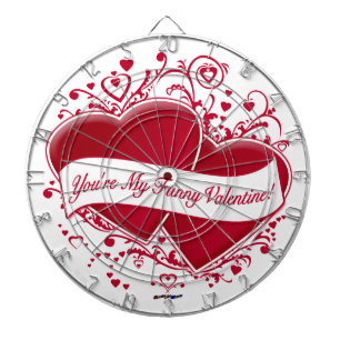 You're My Funny Valentine! Red Hearts Dartboard