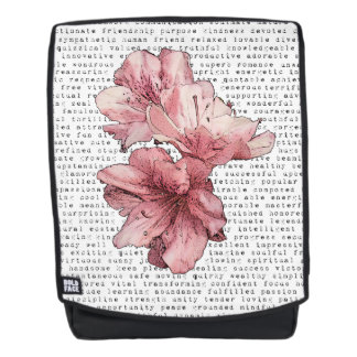 You're My Inspiration Words Typography Pink Flower Backpack