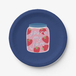 You're My Jam Love Quote Paper Plate