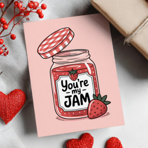 You're My Jam Punny Funny Valentine's Day Holiday Card