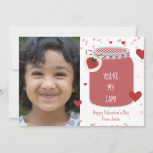 You're My Jam Strawberry Classroom Valentine Card