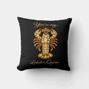 You're My Lobster Queen Bejewelled Diamond Luxury  Cushion