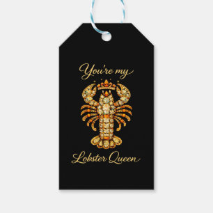 You're My Lobster Queen Bejewelled Diamond Luxury  Gift Tags