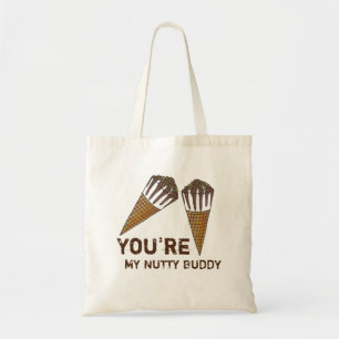 You're My Nutty Buddy Ice Cream Valentine's Day Tote Bag