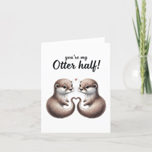 You're My Otter Half  Thank You Card