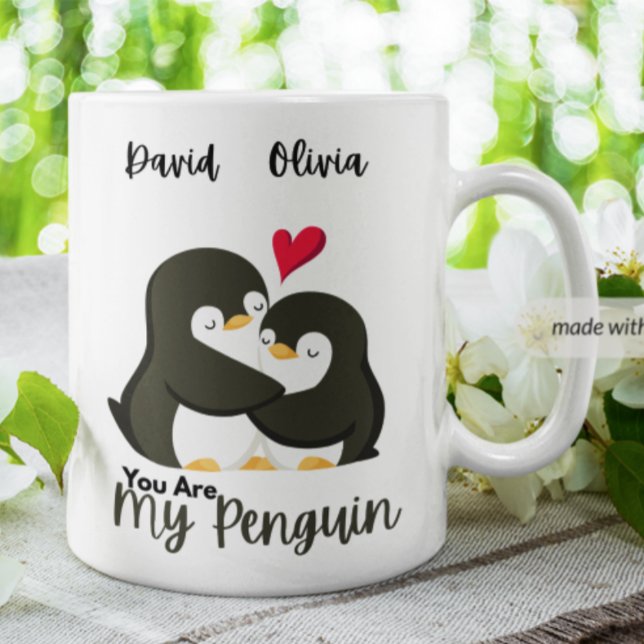 You're My Penguin – Custom Name Couples Coffee Mug (Creator Uploaded)