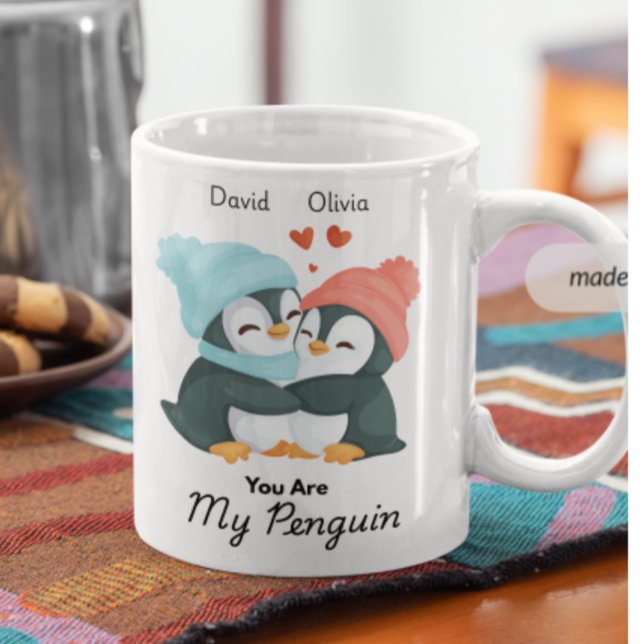 You're My Penguin – Custom Name Couples Coffee Mug (Creator Uploaded)