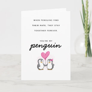 You're My Penguin Partners For Life Valentines Day Card