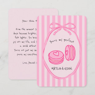 You're My Perfect Match-a-roon Funny Valentines Card