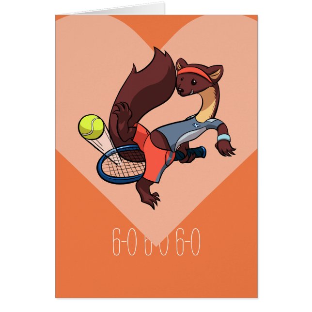 You're My Perfect Match Tennis Pine Marten Cartoon (Front)
