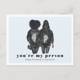 You're My Person   Best Friend Birthday Postcard