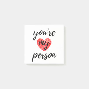 You're My Person Black Post-it Notes