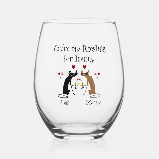 You're My Riesling for Living Stemless Wine Glass (Front)