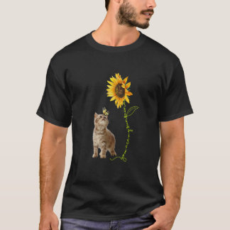 You're My Sunshine Sunflower Brown Baby Cat Play B T-Shirt