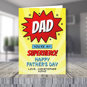 You're My Superhero Dad Father's Day Photo Card