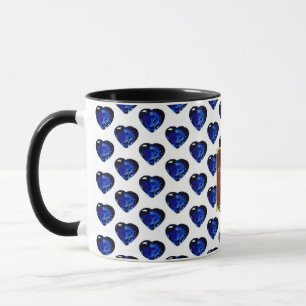 You're My Valentine Blue Heart Sapphire Coffee Mug