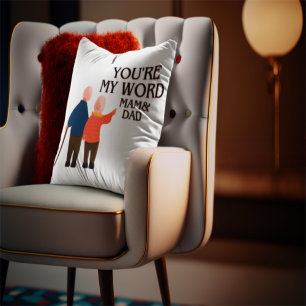 You're My World Mam & Dad – Heartfelt Family Love Cushion