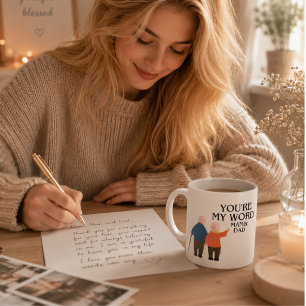 You're My World Mam & Dad – Heartfelt Family Love Large Coffee Mug
