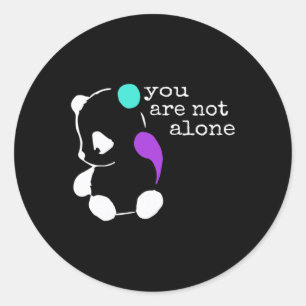 You're not Alone Semicolon Gift Suicide Prevention Classic Round Sticker