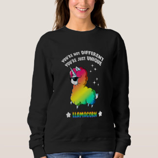 You're Not Different You're Just Unique Llamacorn  Sweatshirt