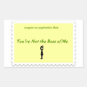 You're not the boss Alien sticker coupon