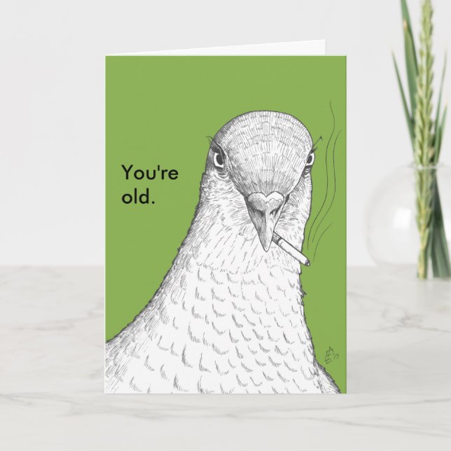 You're Old Funny Old Age Humour Birthday Card (Front)