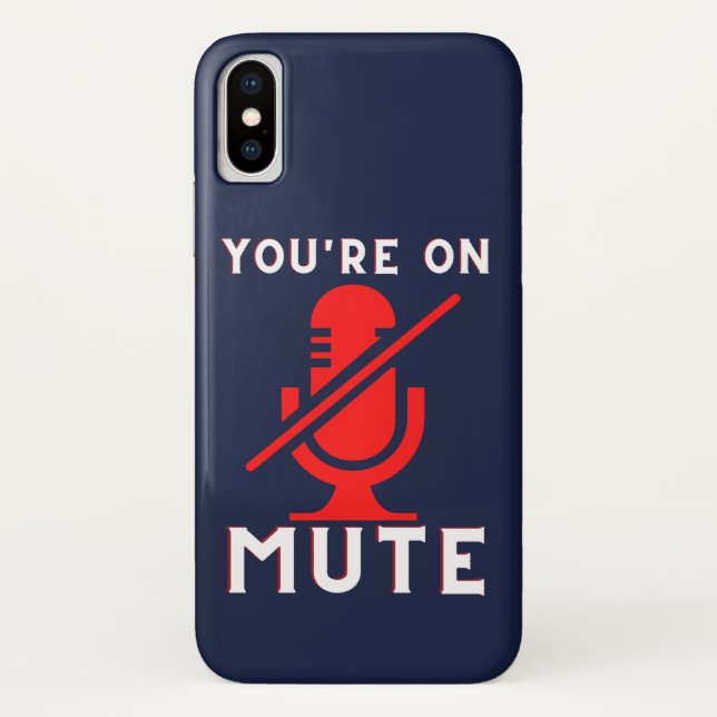 You're On Mute Funny Zoom Meme Case-Mate iPhone Case (Back)