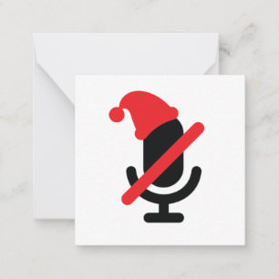 You're on mute microphone holiday Flat Note Card