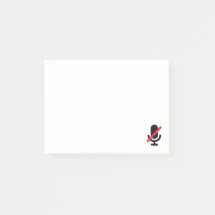 You're on mute, microphone sticky note post-it.
