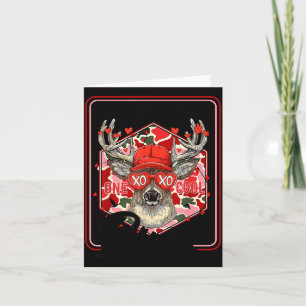 You're One Cool Buck Camouflage Valentine's Day Hu Card