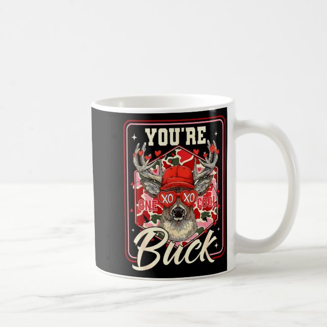 You're One Cool Buck Camouflage Valentine's Day Hu Coffee Mug (Right)