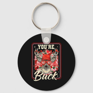 You're One Cool Buck Camouflage Valentine's Day Hu Key Ring